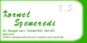 kornel szemeredi business card